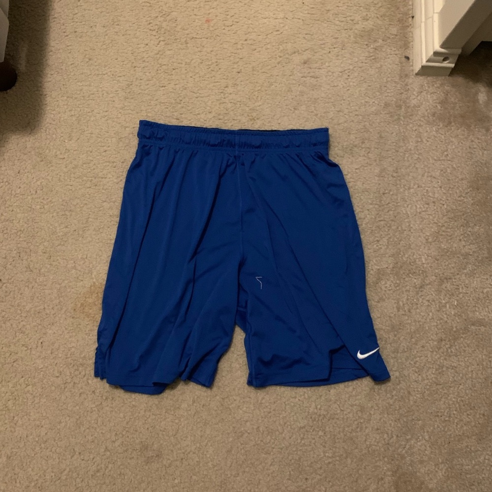 Large Dri-Fit Blue Nike Active Shorts